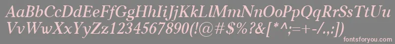 CarniolaSemiboldItalic Font – Pink Fonts on Gray Background