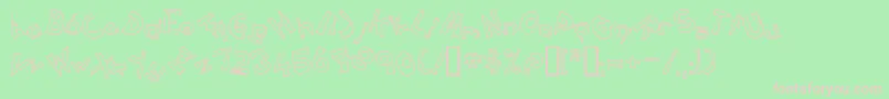 Circlinecrazyjumpedoutline Font – Pink Fonts on Green Background