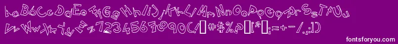 Circlinecrazyjumpedoutline Font – White Fonts on Purple Background