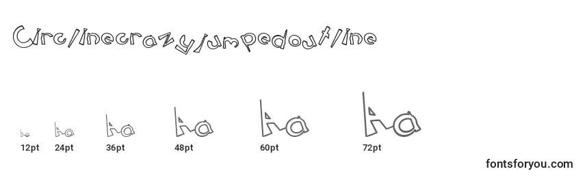 Размеры шрифта Circlinecrazyjumpedoutline
