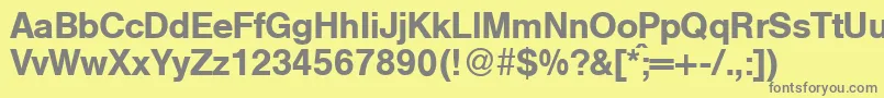 HelbameddbBold Font – Gray Fonts on Yellow Background