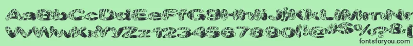 Majorveins-fontti – mustat fontit vihreällä taustalla