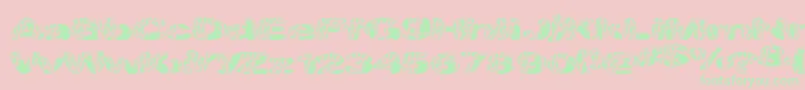 Majorveins Font – Green Fonts on Pink Background