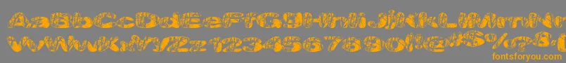 Majorveins Font – Orange Fonts on Gray Background
