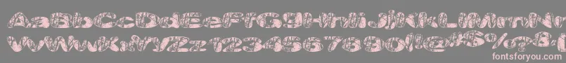 フォントMajorveins – 灰色の背景にピンクのフォント