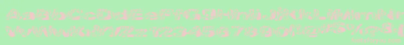 Majorveins Font – Pink Fonts on Green Background
