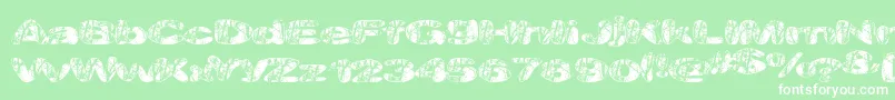 Majorveins Font – White Fonts on Green Background