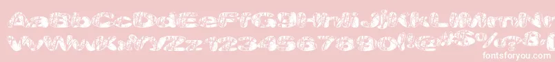 Majorveins-fontti – valkoiset fontit vaaleanpunaisella taustalla