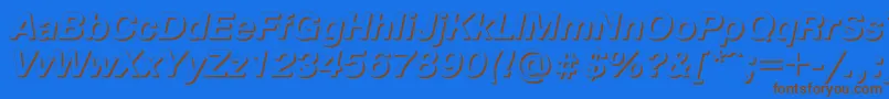 Pragmaticashadowc Font – Brown Fonts on Blue Background