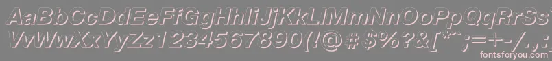 Pragmaticashadowc Font – Pink Fonts on Gray Background