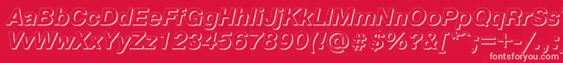 Pragmaticashadowc Font – Pink Fonts on Red Background