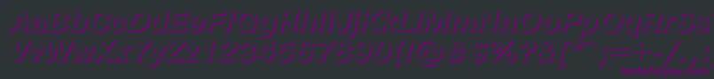 Pragmaticashadowc Font – Purple Fonts on Black Background