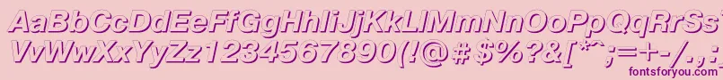 Pragmaticashadowc Font – Purple Fonts on Pink Background