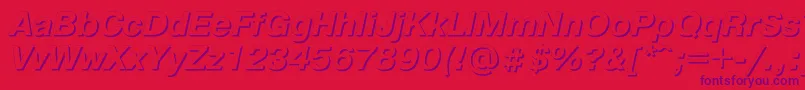 Pragmaticashadowc Font – Purple Fonts on Red Background