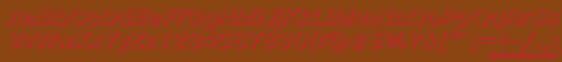 Шрифт Pragmaticashadowc – красные шрифты на коричневом фоне