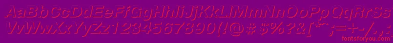 Pragmaticashadowc Font – Red Fonts on Purple Background