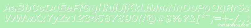 Pragmaticashadowc Font – White Fonts on Green Background