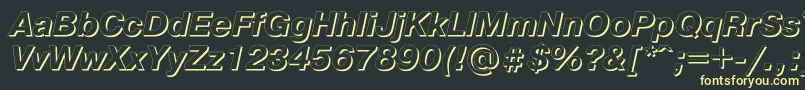 Pragmaticashadowc Font – Yellow Fonts on Black Background