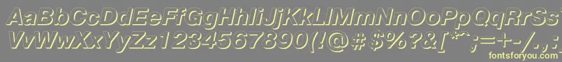 Pragmaticashadowc Font – Yellow Fonts on Gray Background