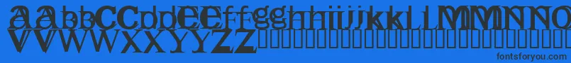 Englishgothic Font – Black Fonts on Blue Background