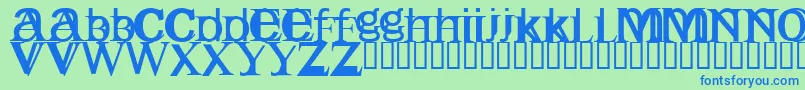 Englishgothic Font – Blue Fonts on Green Background