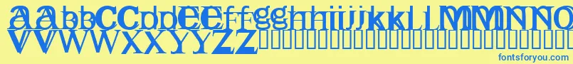 Englishgothic Font – Blue Fonts on Yellow Background