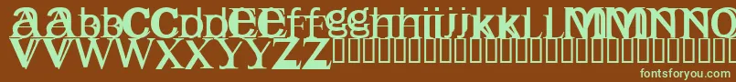 Englishgothic Font – Green Fonts on Brown Background