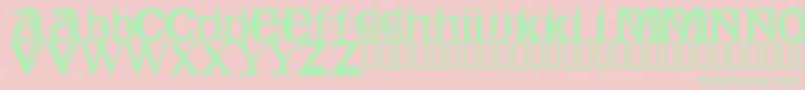 Englishgothic Font – Green Fonts on Pink Background