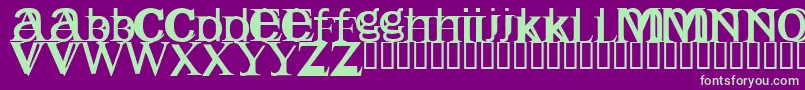 Englishgothic Font – Green Fonts on Purple Background