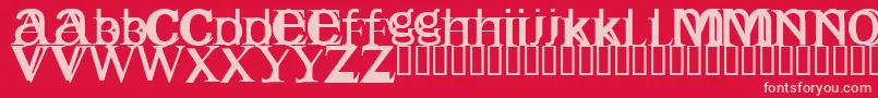 Englishgothic Font – Pink Fonts on Red Background