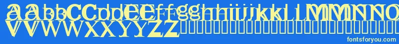 Englishgothic Font – Yellow Fonts on Blue Background