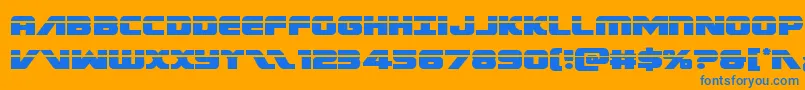 Federalescortlaser-fontti – siniset fontit oranssilla taustalla