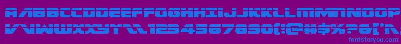 Шрифт Federalescortlaser – синие шрифты на фиолетовом фоне