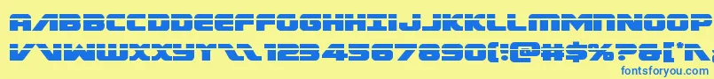 Federalescortlaser Font – Blue Fonts on Yellow Background