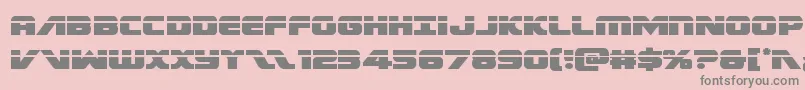 フォントFederalescortlaser – ピンクの背景に灰色の文字