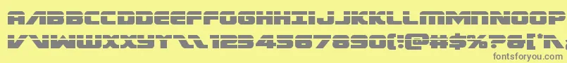 Weitere Informationen zur Federalescortlaser-Schriftart Federalescortlaser-Schriftart – Graue Schriften auf gelbem Hintergrund