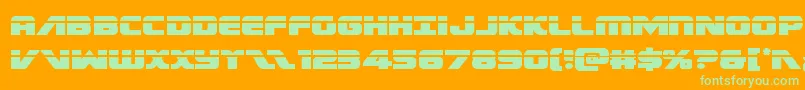 Federalescortlaser Font – Green Fonts on Orange Background