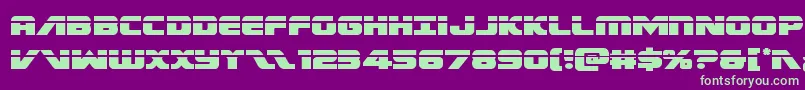 Federalescortlaser Font – Green Fonts on Purple Background