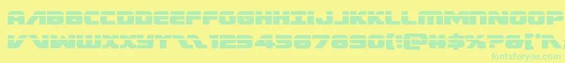 Federalescortlaser Font – Green Fonts on Yellow Background