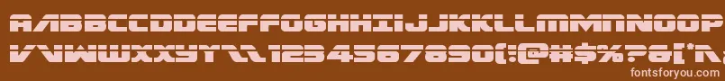 フォントFederalescortlaser – 茶色の背景にピンクのフォント