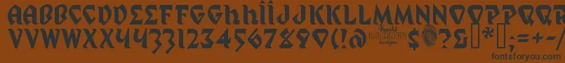 MysticProphet Font – Black Fonts on Brown Background