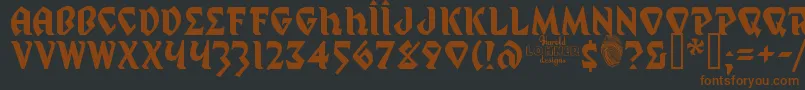 MysticProphet Font – Brown Fonts on Black Background