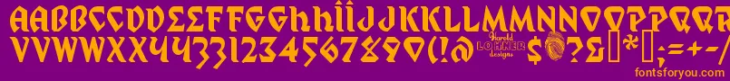 MysticProphet Font – Orange Fonts on Purple Background
