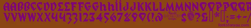 MysticProphet Font – Purple Fonts on Brown Background