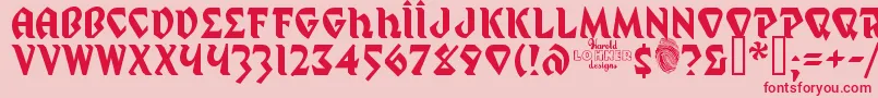 MysticProphet Font – Red Fonts on Pink Background