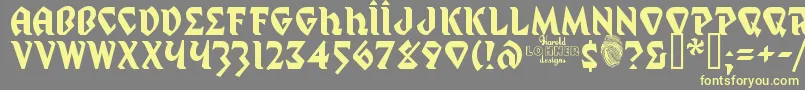 MysticProphet Font – Yellow Fonts on Gray Background