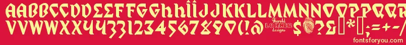 MysticProphet Font – Yellow Fonts on Red Background