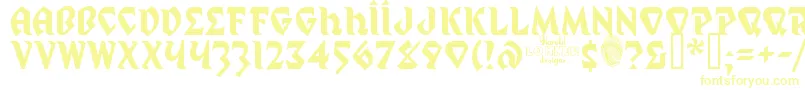 MysticProphet Font – Yellow Fonts on White Background