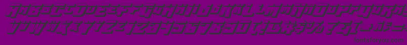 Wbv4l3D Font – Black Fonts on Purple Background