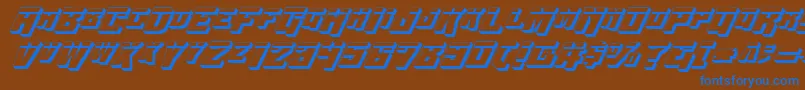 Wbv4l3D Font – Blue Fonts on Brown Background